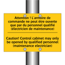 Attention ! L'armoire de commande  /.../ - Caution! Control cabinet may only  /.../