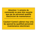 Attention ! L'armoire de commande  /.../ - Caution! Control cabinet may only  /.../