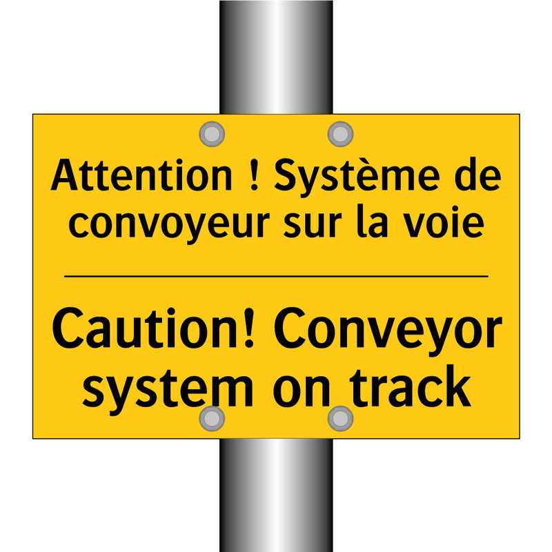 Attention ! Système de convoyeur  /.../ - Caution! Conveyor system on track /.../