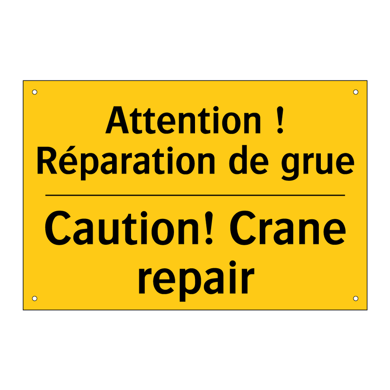 Attention ! Réparation de grue - Caution! Crane repair