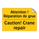 Attention ! Réparation de grue - Caution! Crane repair