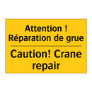 Attention ! Réparation de grue - Caution! Crane repair