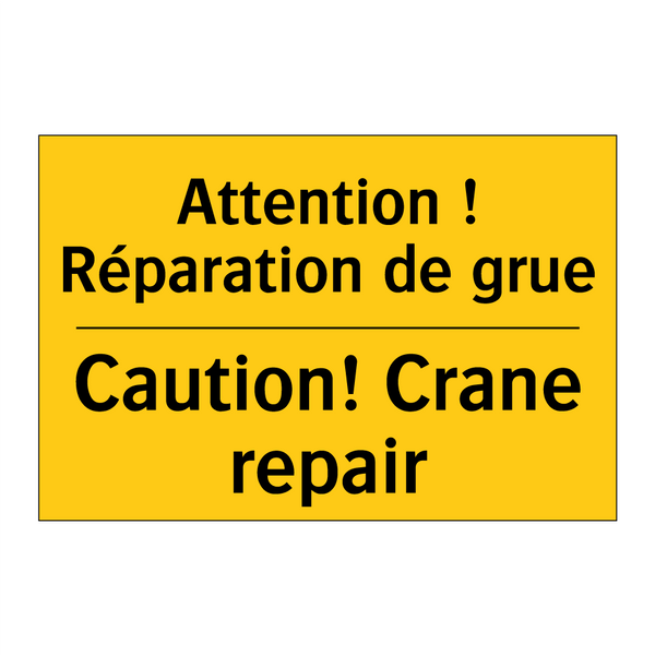 Attention ! Réparation de grue - Caution! Crane repair