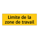 Limite de la zone de travail