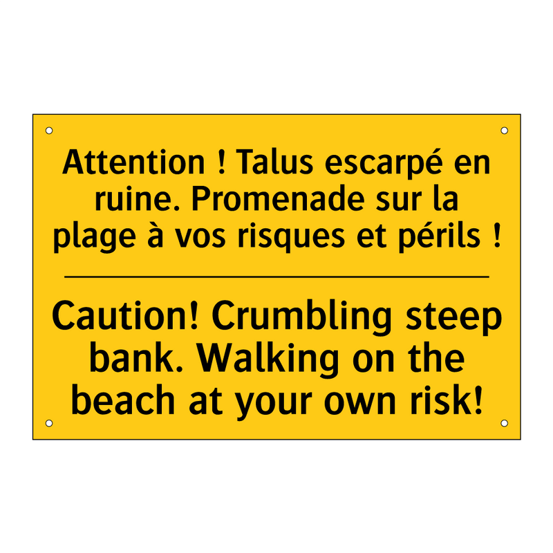 Attention ! Talus escarpé en ruine.  /.../ - Caution! Crumbling steep bank.  /.../