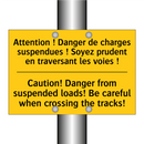 Attention ! Danger de charges  /.../ - Caution! Danger from suspended  /.../