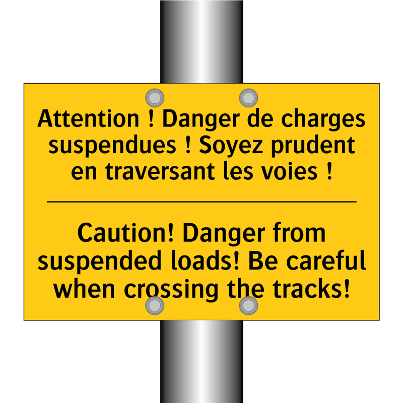 Attention ! Danger de charges  /.../ - Caution! Danger from suspended  /.../
