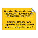 Attention ! Danger de charges  /.../ - Caution! Danger from suspended  /.../
