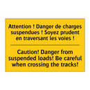 Attention ! Danger de charges  /.../ - Caution! Danger from suspended  /.../