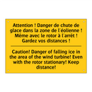 Attention ! Danger de chute de  /.../ - Caution! Danger of falling ice  /.../