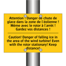 Attention ! Danger de chute de  /.../ - Caution! Danger of falling ice  /.../