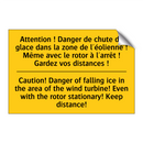 Attention ! Danger de chute de  /.../ - Caution! Danger of falling ice  /.../