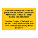 Attention ! Danger de chute de  /.../ - Caution! Danger of falling ice  /.../