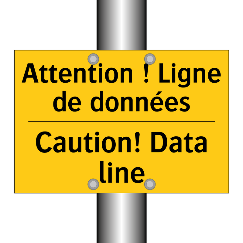 Attention ! Ligne de données - Caution! Data line