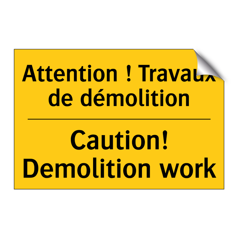Attention ! Travaux de démolition /.../ - Caution! Demolition work