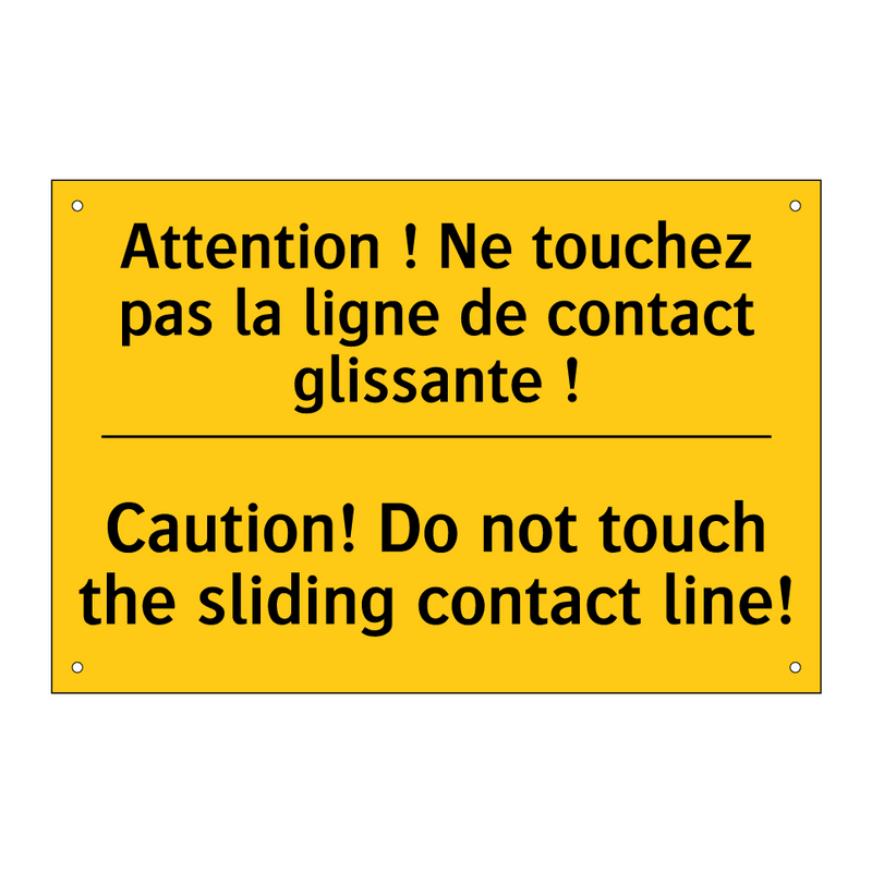 Attention ! Ne touchez pas la  /.../ - Caution! Do not touch the sliding  /.../