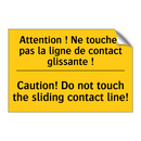 Attention ! Ne touchez pas la  /.../ - Caution! Do not touch the sliding  /.../