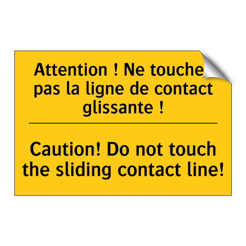 Attention ! Ne touchez pas la  /.../ - Caution! Do not touch the sliding  /.../