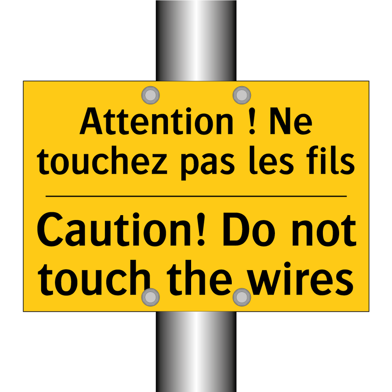 Attention ! Ne touchez pas les  /.../ - Caution! Do not touch the wires /.../