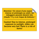 Attention ! En raison d'une exposition  /.../ - Caution! Due to intense, prolonged  /.../