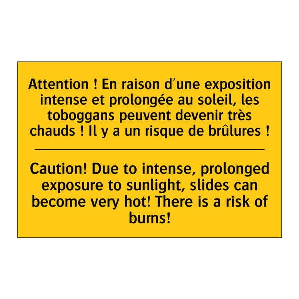 Attention ! En raison d'une exposition  /.../ - Caution! Due to intense, prolonged  /.../