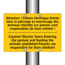 Attention ! Clôture électrique  /.../ - Caution! Electric fence Entering  /.../