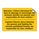 Attention ! Clôture électrique  /.../ - Caution! Electric fence Entering  /.../