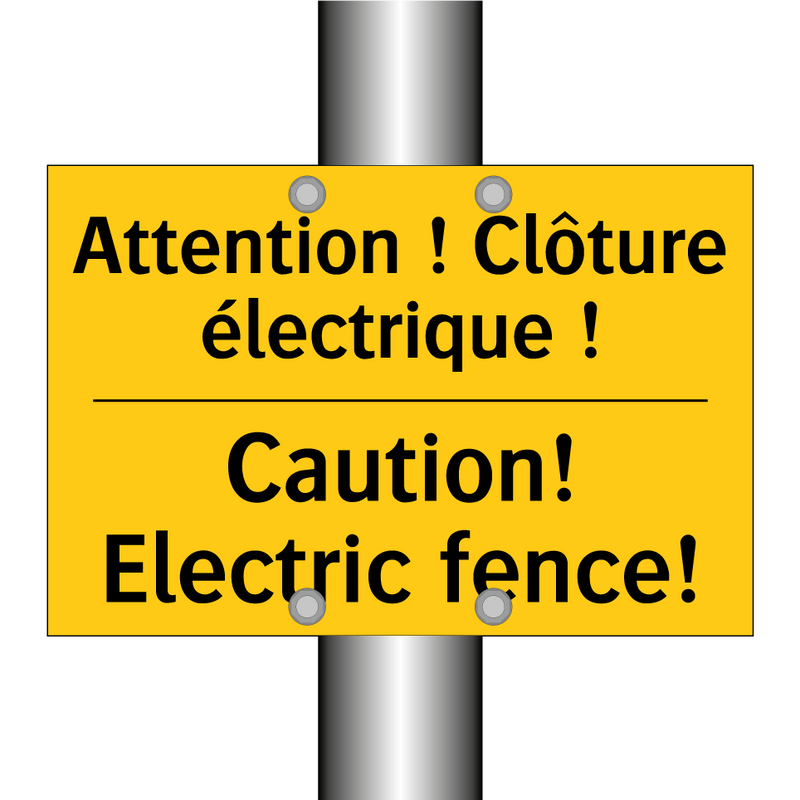 Attention ! Clôture électrique  /.../ - Caution! Electric fence!