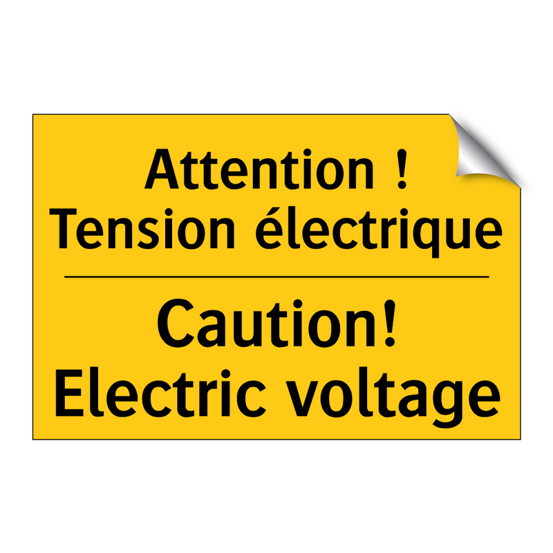 Attention ! Tension électrique - Caution! Electric voltage