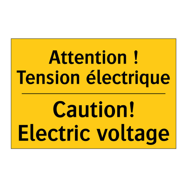 Attention ! Tension électrique - Caution! Electric voltage