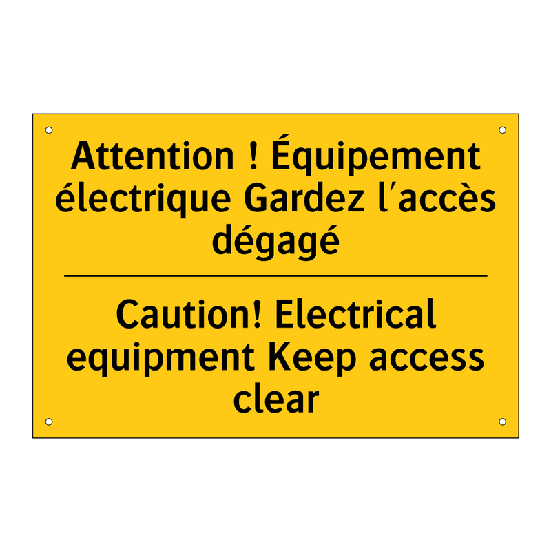 Attention ! Équipement électrique  /.../ - Caution! Electrical equipment  /.../