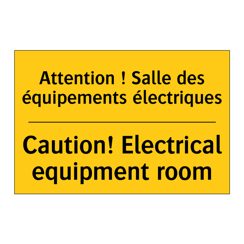 Attention ! Salle des équipements  /.../ - Caution! Electrical equipment  /.../