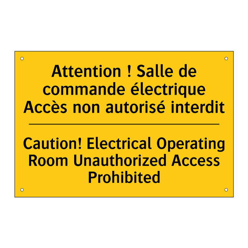 Attention ! Salle de commande  /.../ - Caution! Electrical Operating  /.../