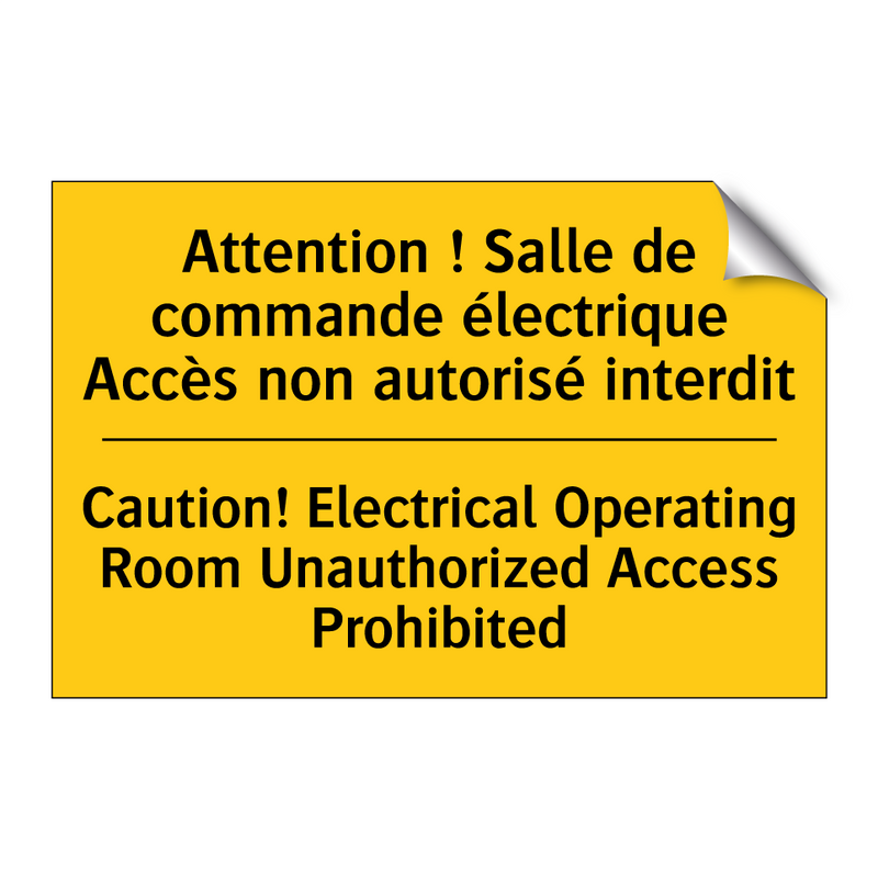 Attention ! Salle de commande  /.../ - Caution! Electrical Operating  /.../