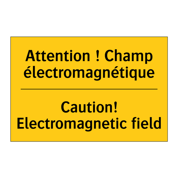 Attention ! Champ électromagnétique /.../ - Caution! Electromagnetic field