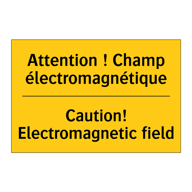 Attention ! Champ électromagnétique /.../ - Caution! Electromagnetic field
