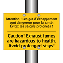 Attention ! Les gaz d'échappement  /.../ - Caution! Exhaust fumes are hazardous  /.../