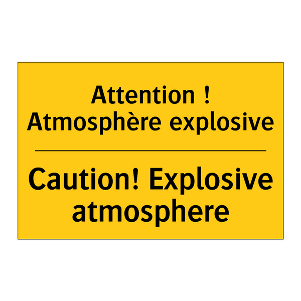 Attention ! Atmosphère explosive /.../ - Caution! Explosive atmosphere