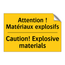 Attention ! Matériaux explosifs /.../ - Caution! Explosive materials