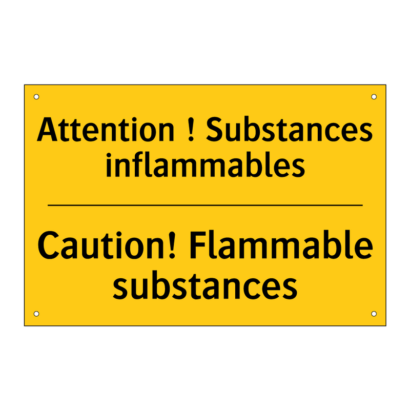 Attention ! Substances inflammables /.../ - Caution! Flammable substances