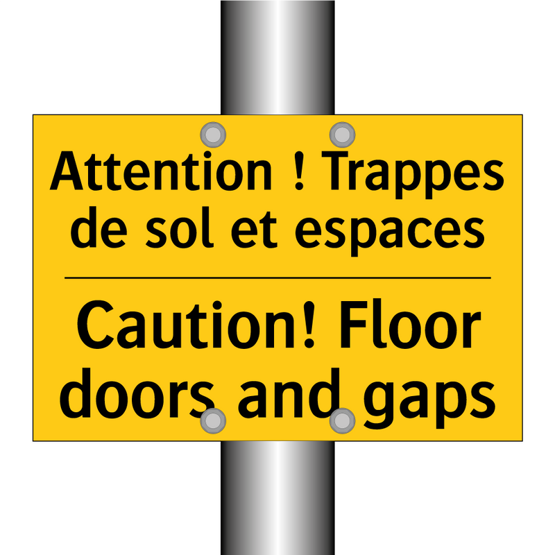 Attention ! Trappes de sol et  /.../ - Caution! Floor doors and gaps
