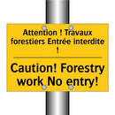 Attention ! Travaux forestiers  /.../ - Caution! Forestry work No entry! /.../