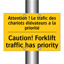 Attention ! Le trafic des chariots  /.../ - Caution! Forklift traffic has  /.../