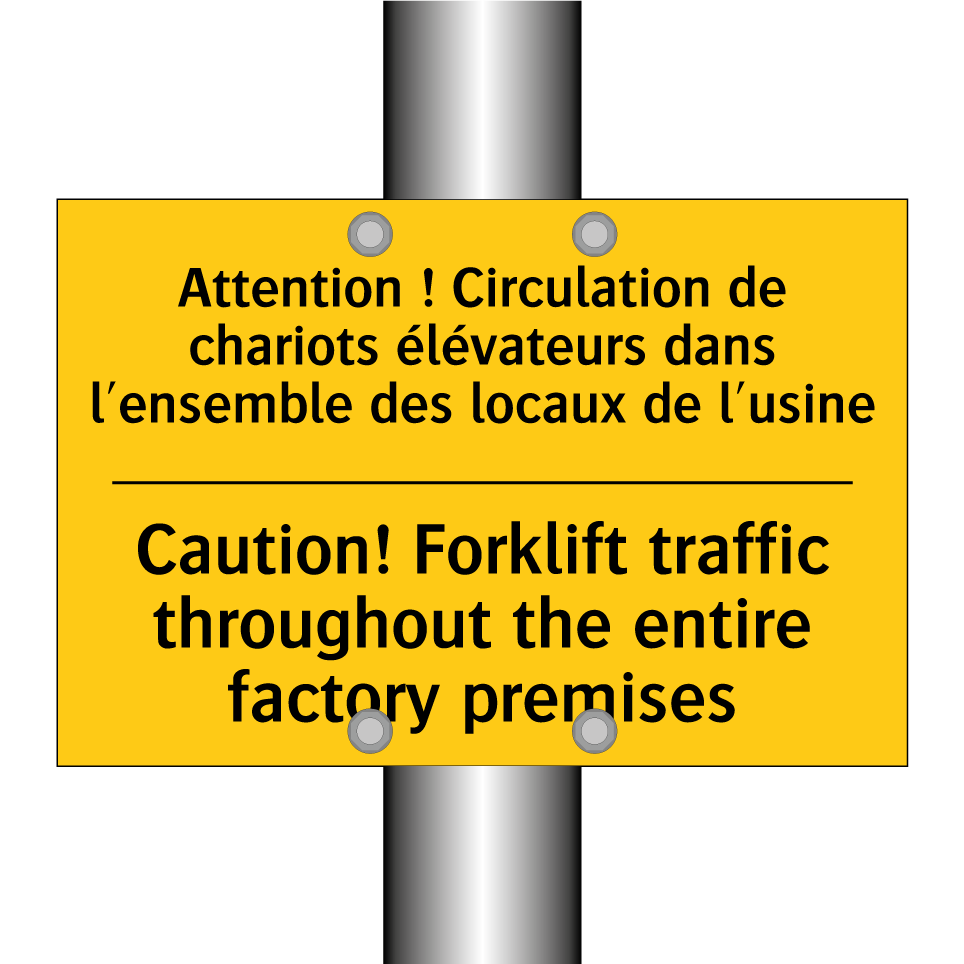 Attention ! Circulation de chariots  /.../ - Caution! Forklift traffic throughout  /.../