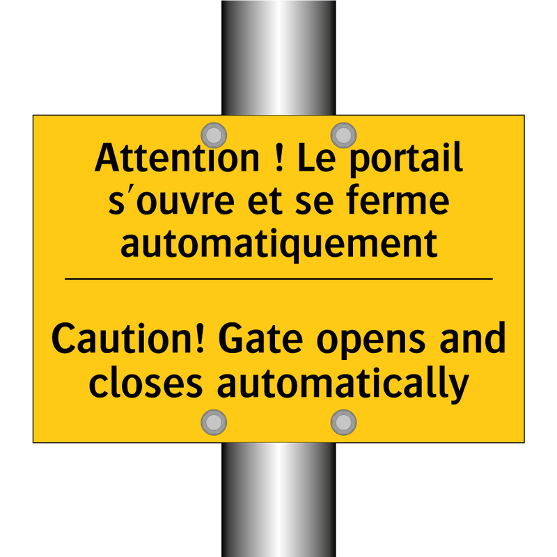 Attention ! Le portail s'ouvre  /.../ - Caution! Gate opens and closes  /.../
