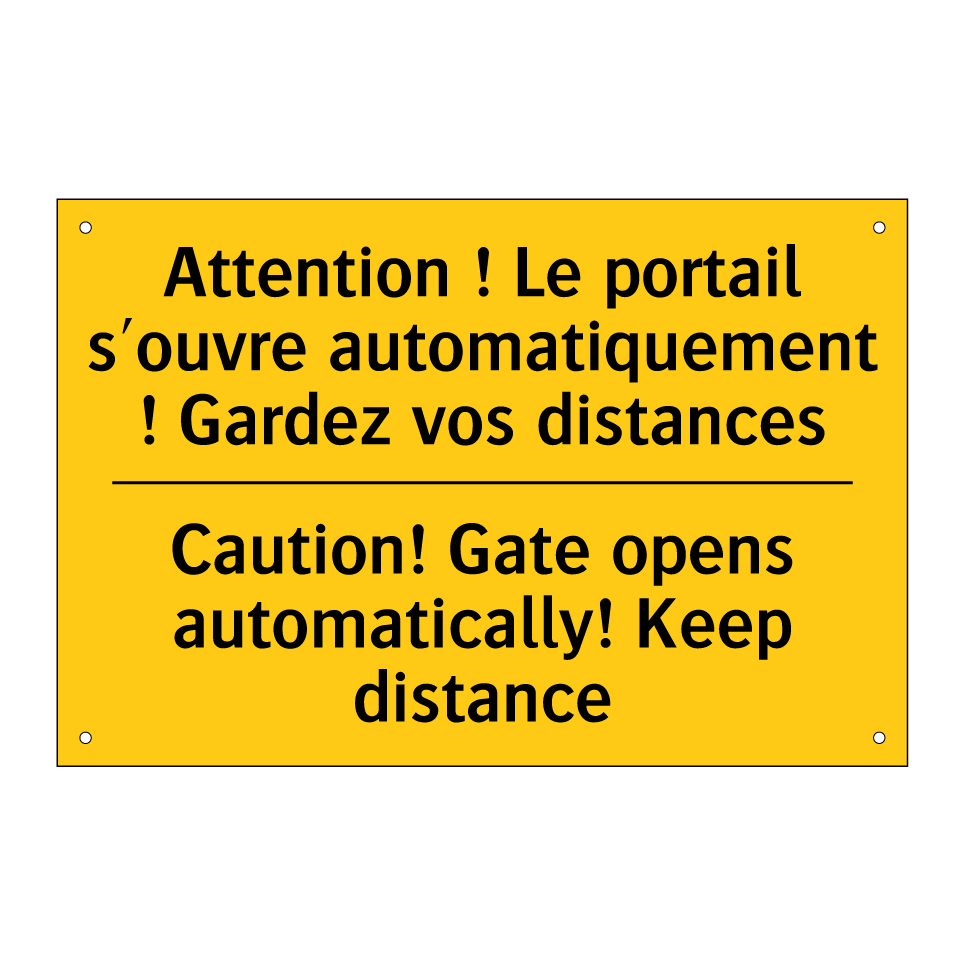 Attention ! Le portail s'ouvre  /.../ - Caution! Gate opens automatically!  /.../