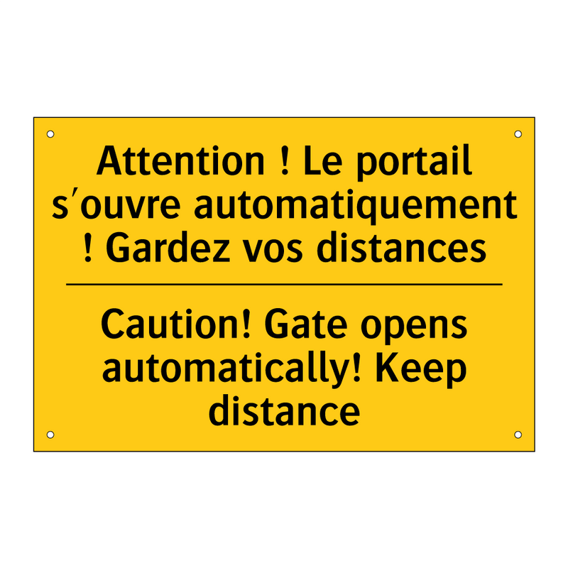Attention ! Le portail s'ouvre  /.../ - Caution! Gate opens automatically!  /.../