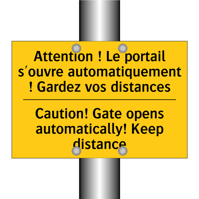 Attention ! Le portail s'ouvre  /.../ - Caution! Gate opens automatically!  /.../