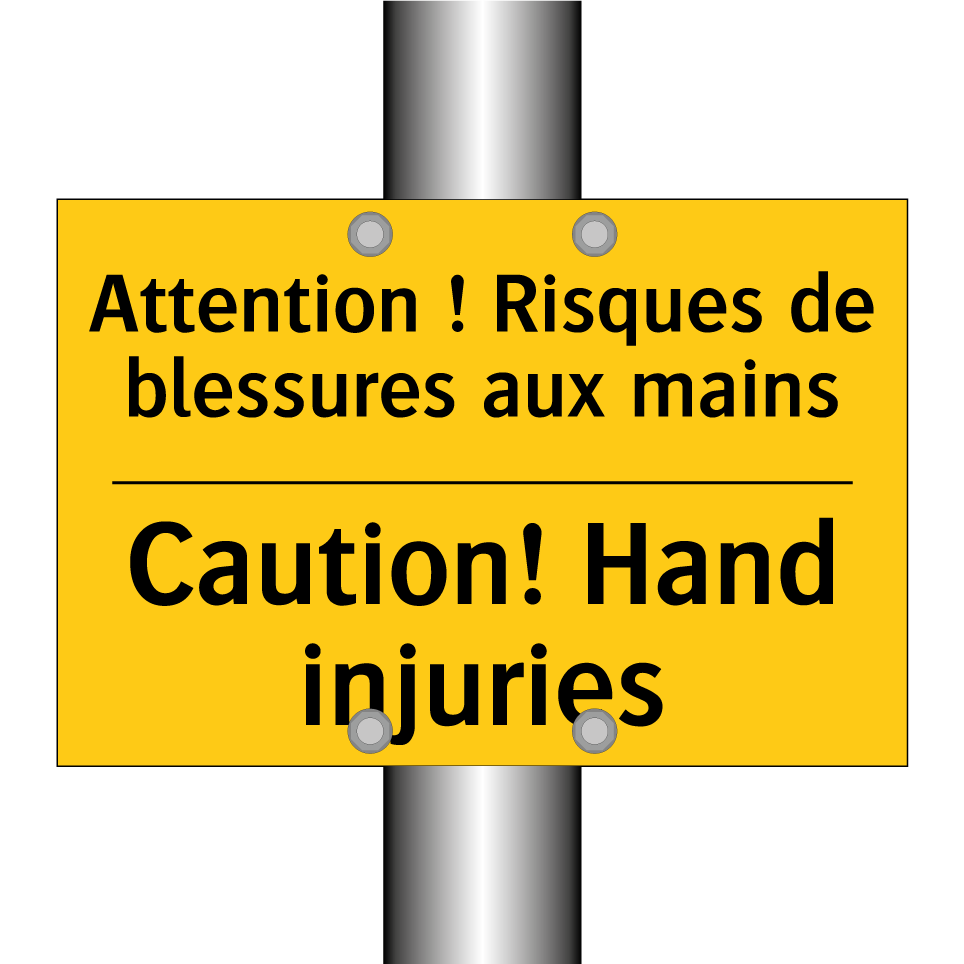 Attention ! Risques de blessures  /.../ - Caution! Hand injuries