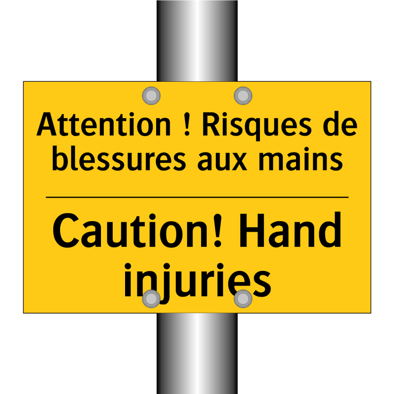 Attention ! Risques de blessures  /.../ - Caution! Hand injuries